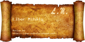 Liber Mihály névjegykártya
