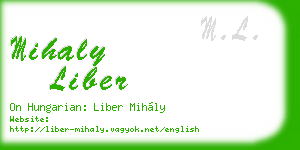 mihaly liber business card